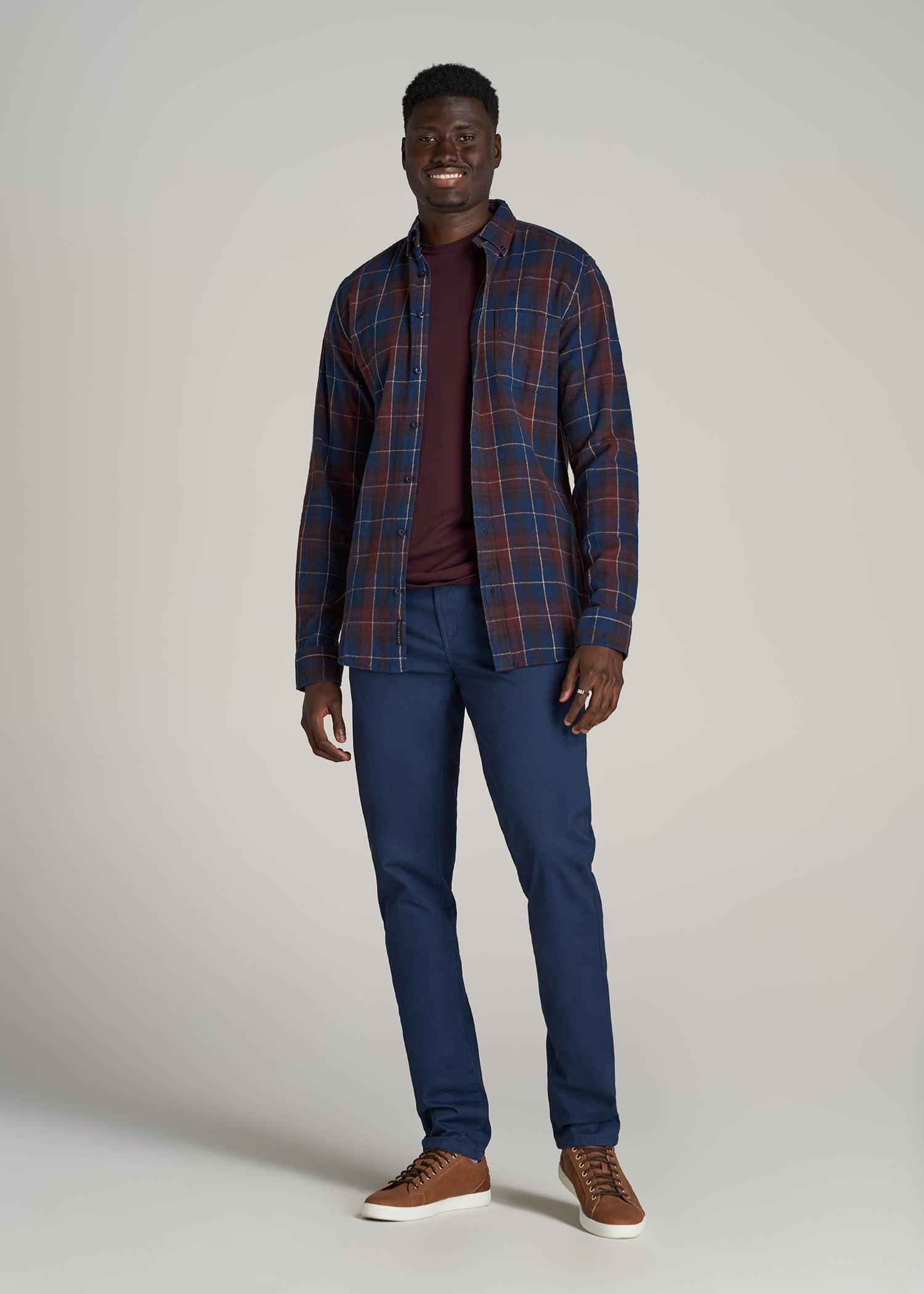 Dylan SLIM FIT Five-Pocket Pants For Tall Men in Marine Navy Product Image