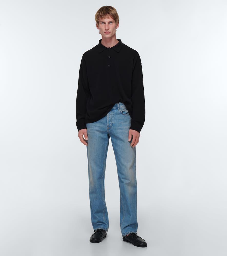 THE ROW Polopullover Djon Aus Kaschmir In Black Product Image