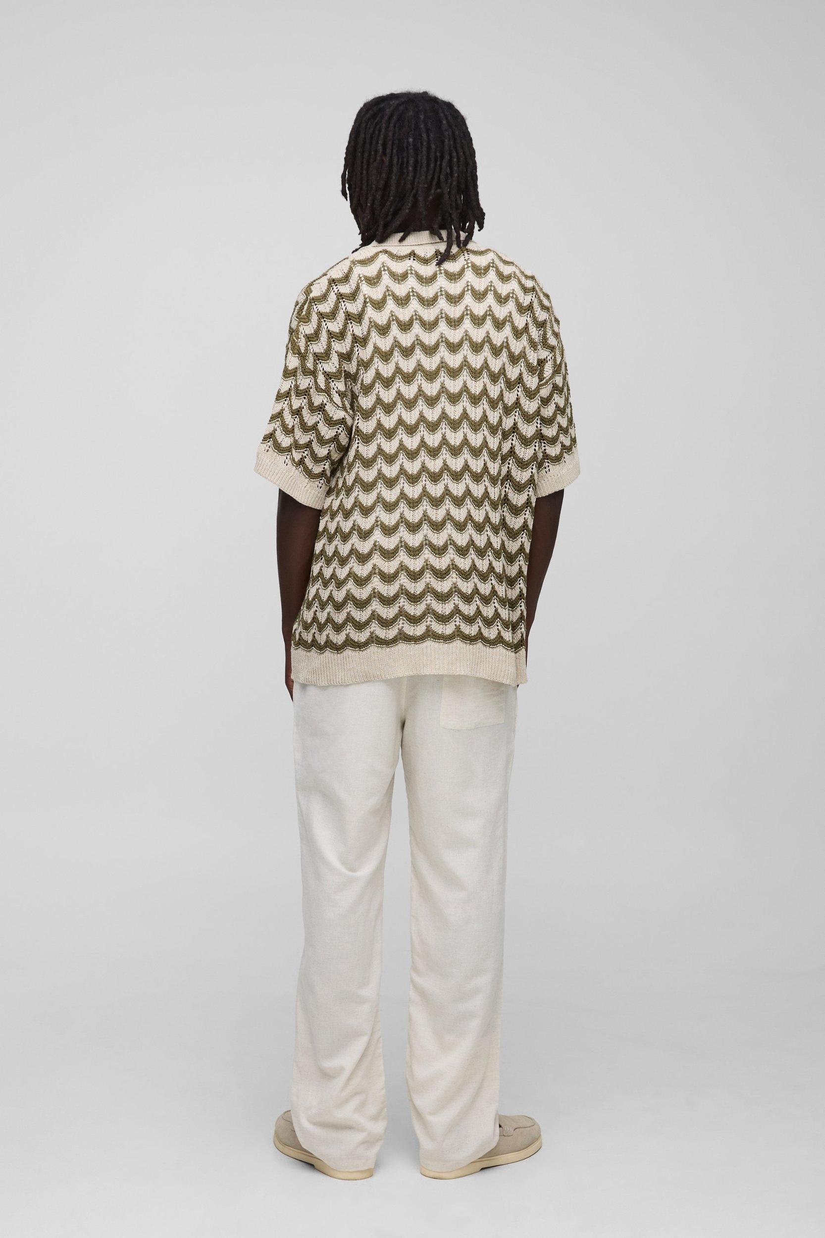 Elasticated Waist Relaxed Fit Linen Blend Pants | boohooMAN USA Product Image