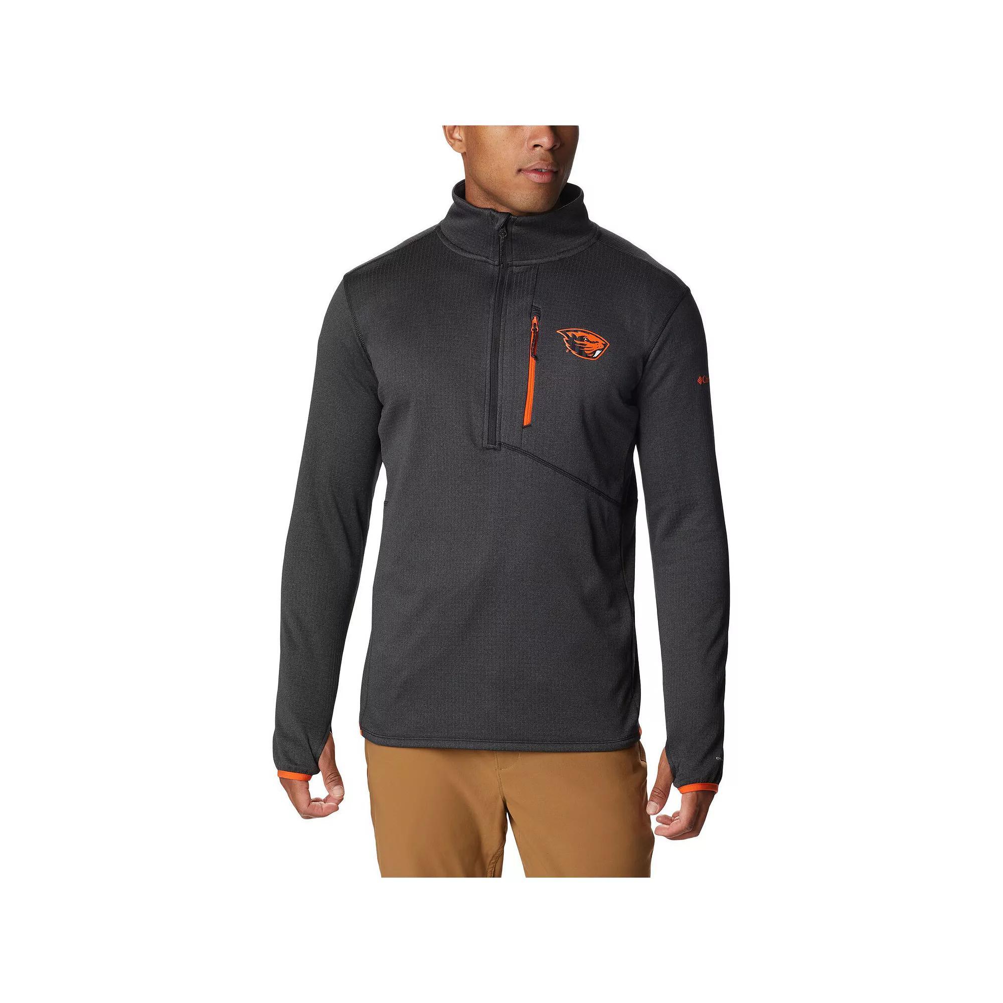 Men's Columbia Black Oregon State Beavers Park View Omni-Wick Half-Zip Top, Size: Small Product Image