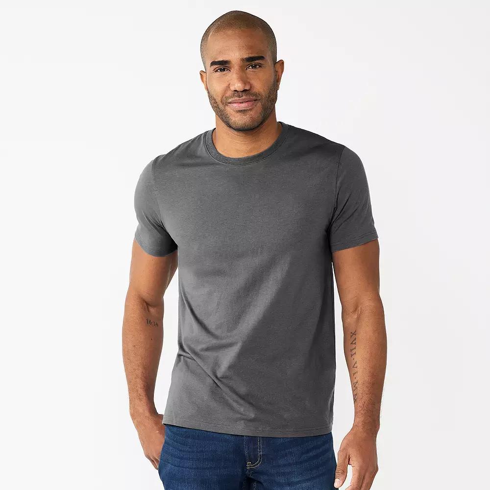 Men's Sonoma Goods For Life® Supersoft Crewneck Tee, Size: Medium, Fresh Red Product Image