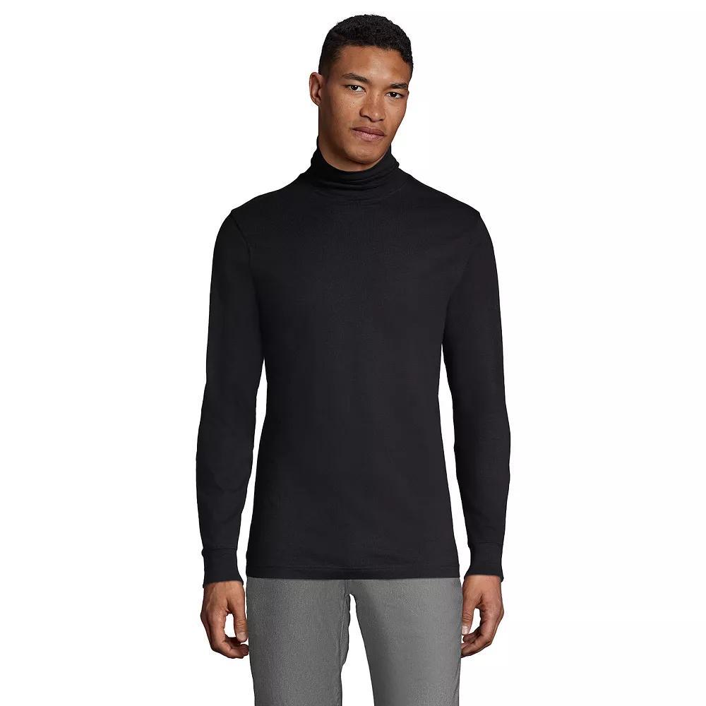 Big & Tall Lands' End Super-T Classic-Fit Turtleneck, Men's, Size: 3XB, Black Product Image
