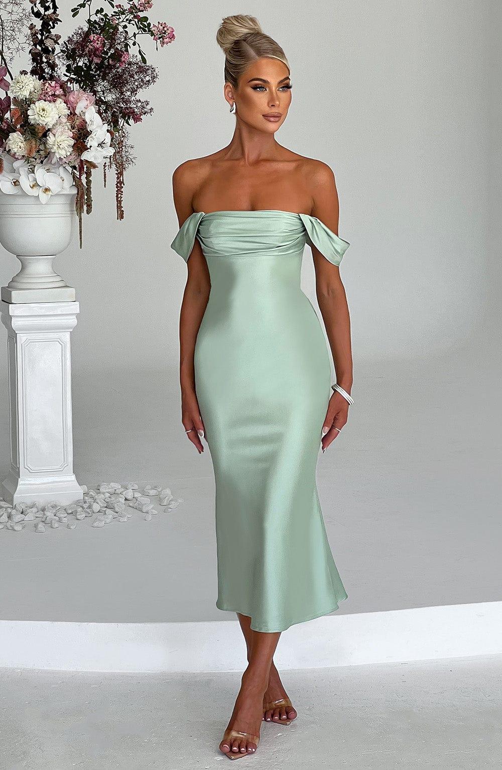 Jennifer Midi Dress - Mint Product Image