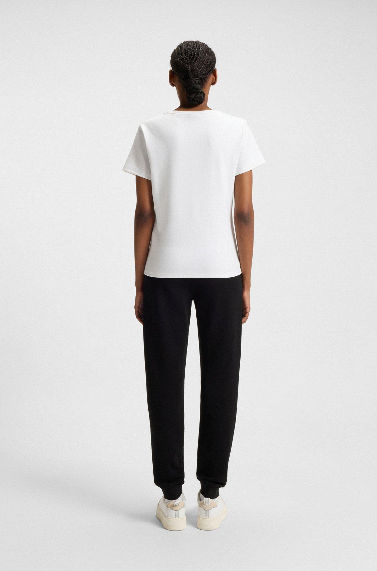 Cotton-terry tracksuit bottoms with stacked logo Product Image