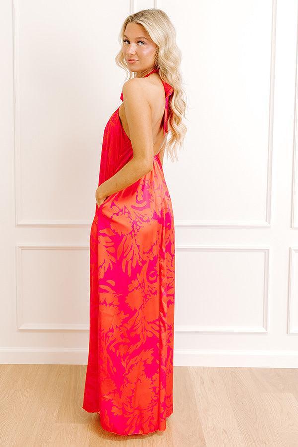 Dreamy Gaze Satin Maxi Dress Product Image