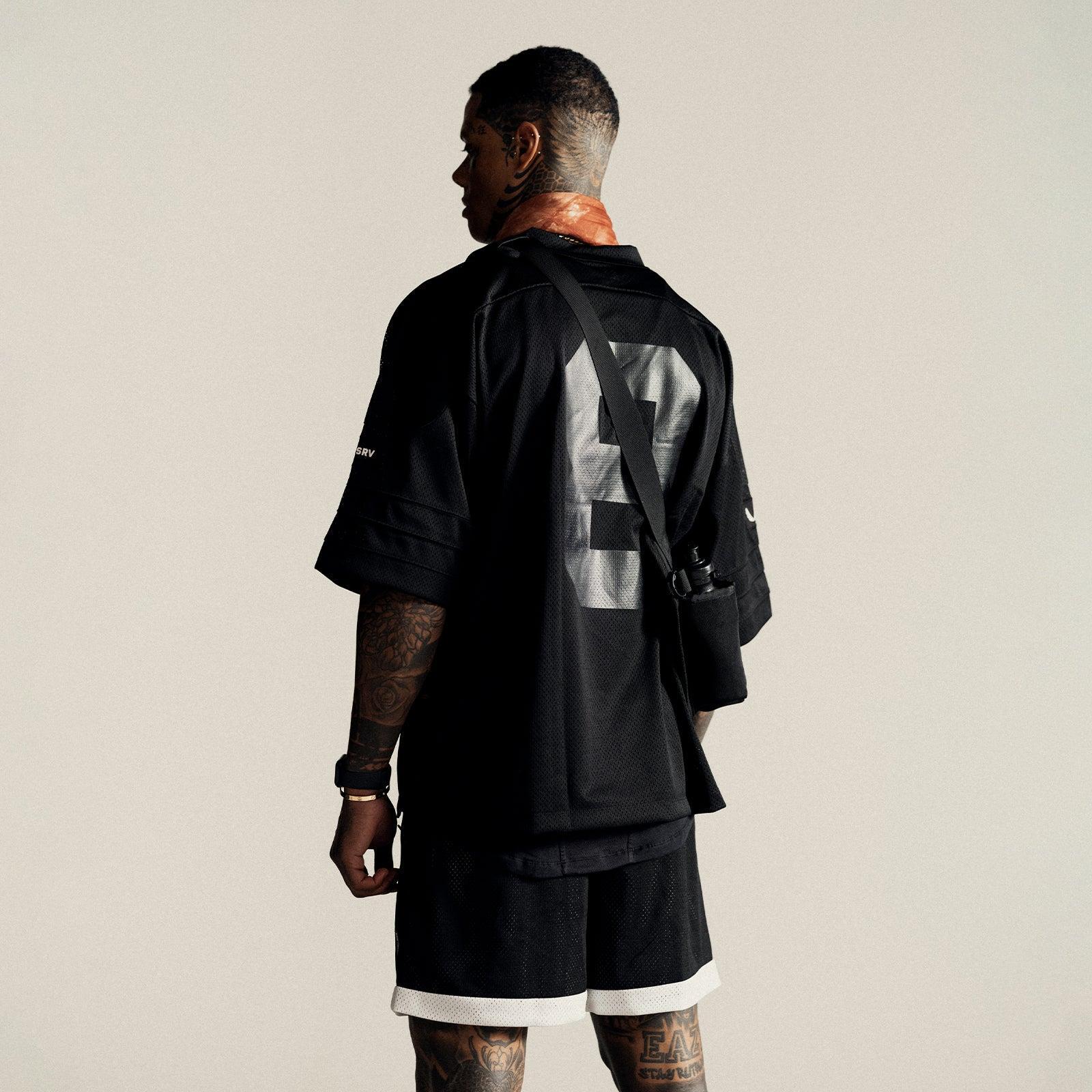 0772. SilverPlus™ Mesh Oversized Jersey - Black Product Image