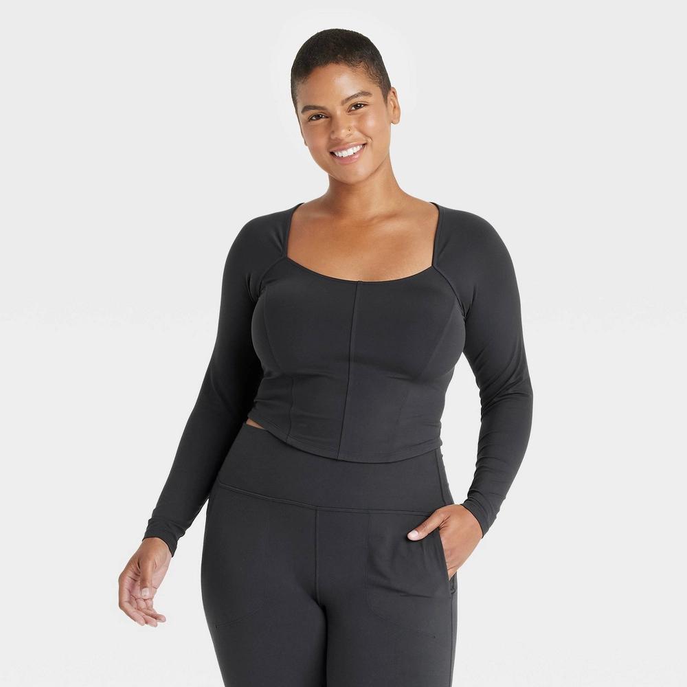 Women's Everyday Soft Cropped Long Sleeve Top - All In Motion™ Product Image