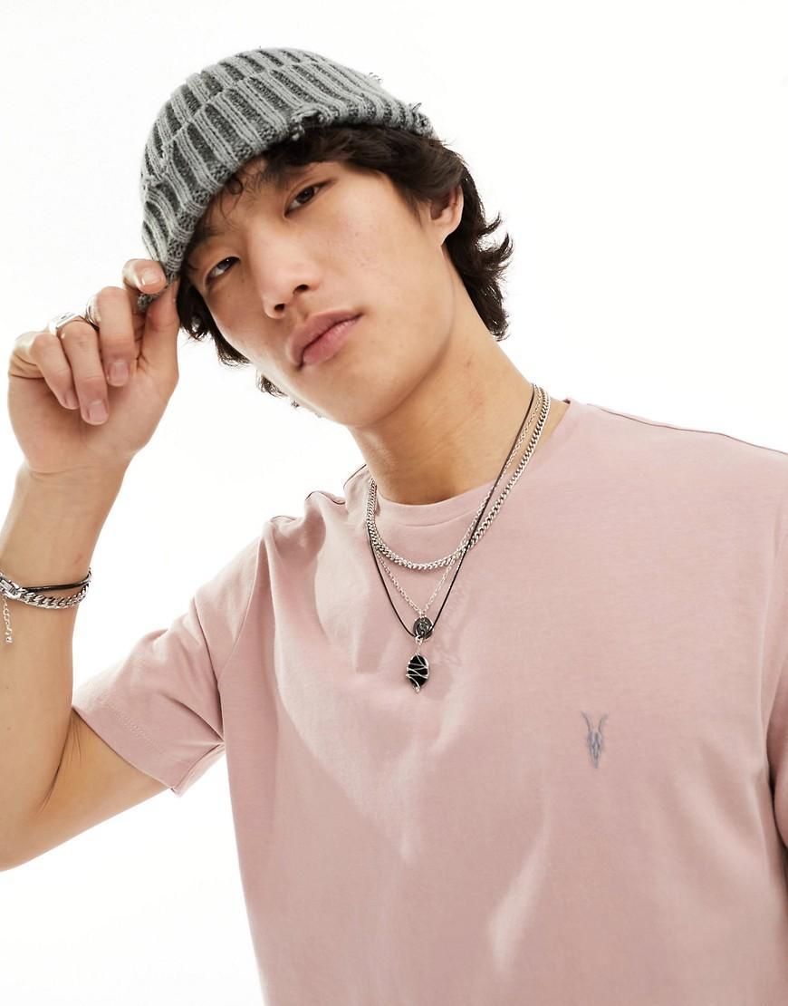 AllSaints Brace Short Sleeve Crew (Smokey Grey) Men's Clothing Product Image
