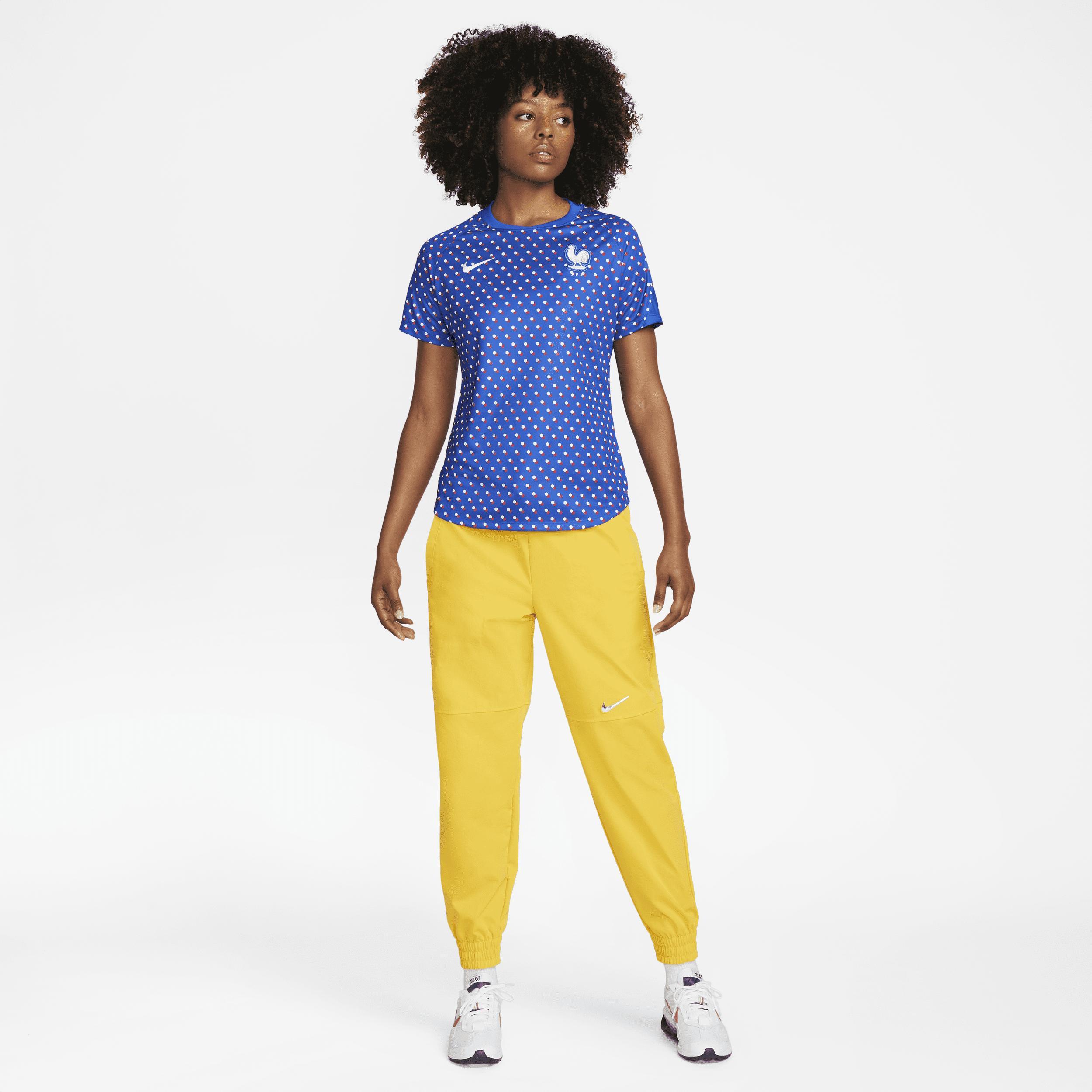 Womens Nike Blue France Womens National Team 2022/23 Away Pre-Match Performance Top - Blue Product Image