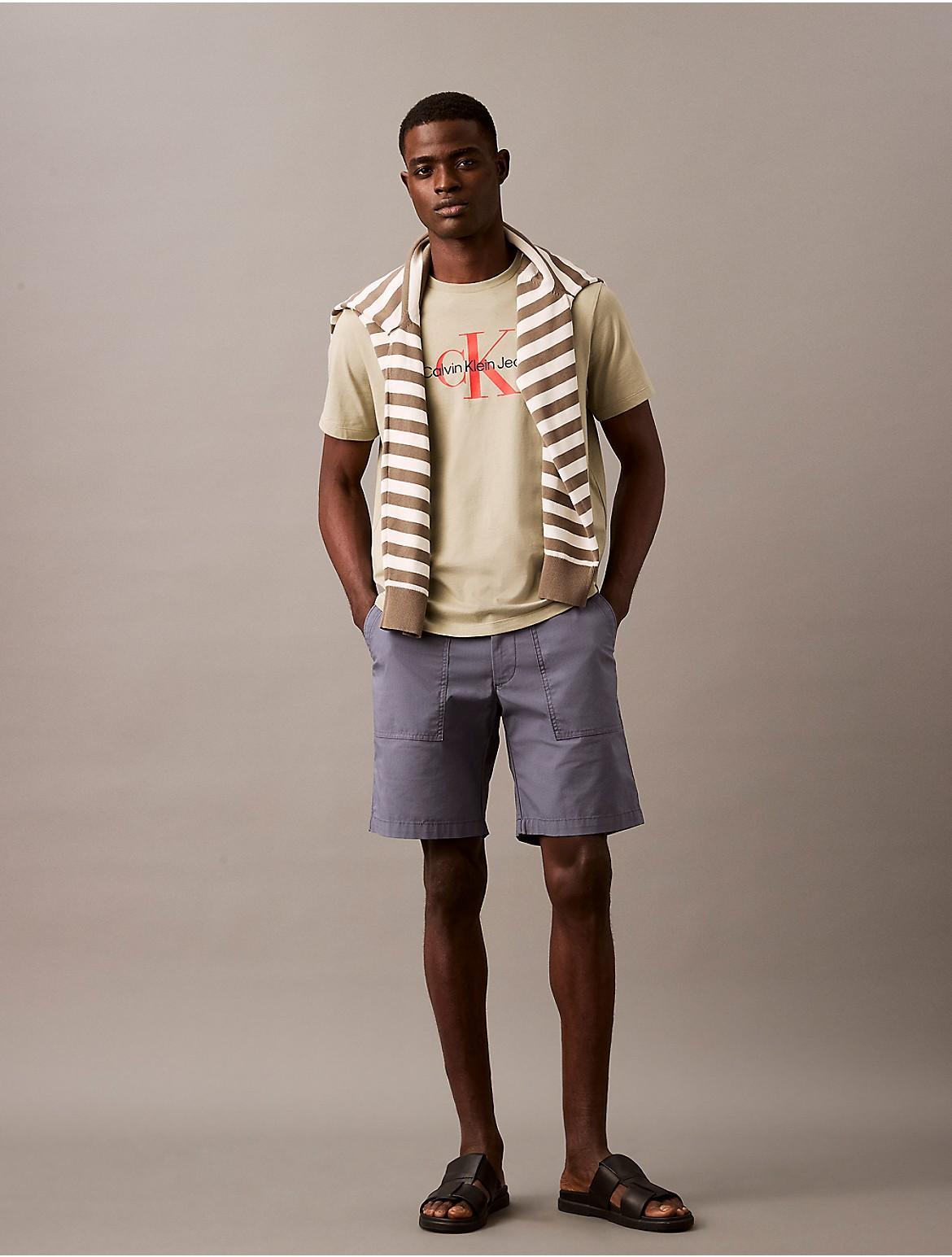 Calvin Klein Men's Ripstop Utility Shorts - Brown - 33 Product Image