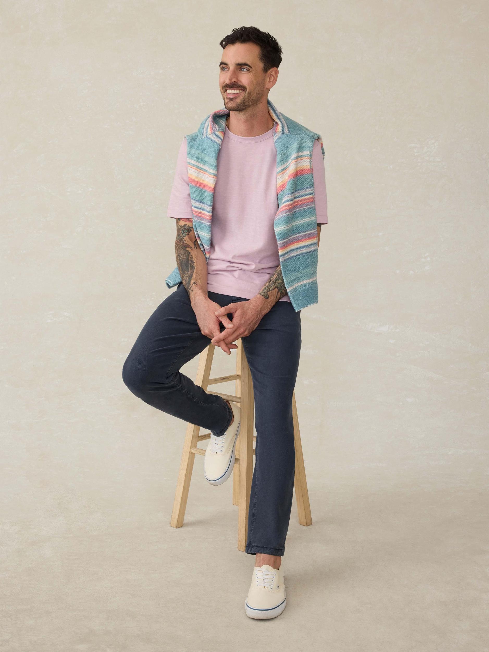 Sunwashed Tee Regenerative Cotton - Vista Plum Male Product Image