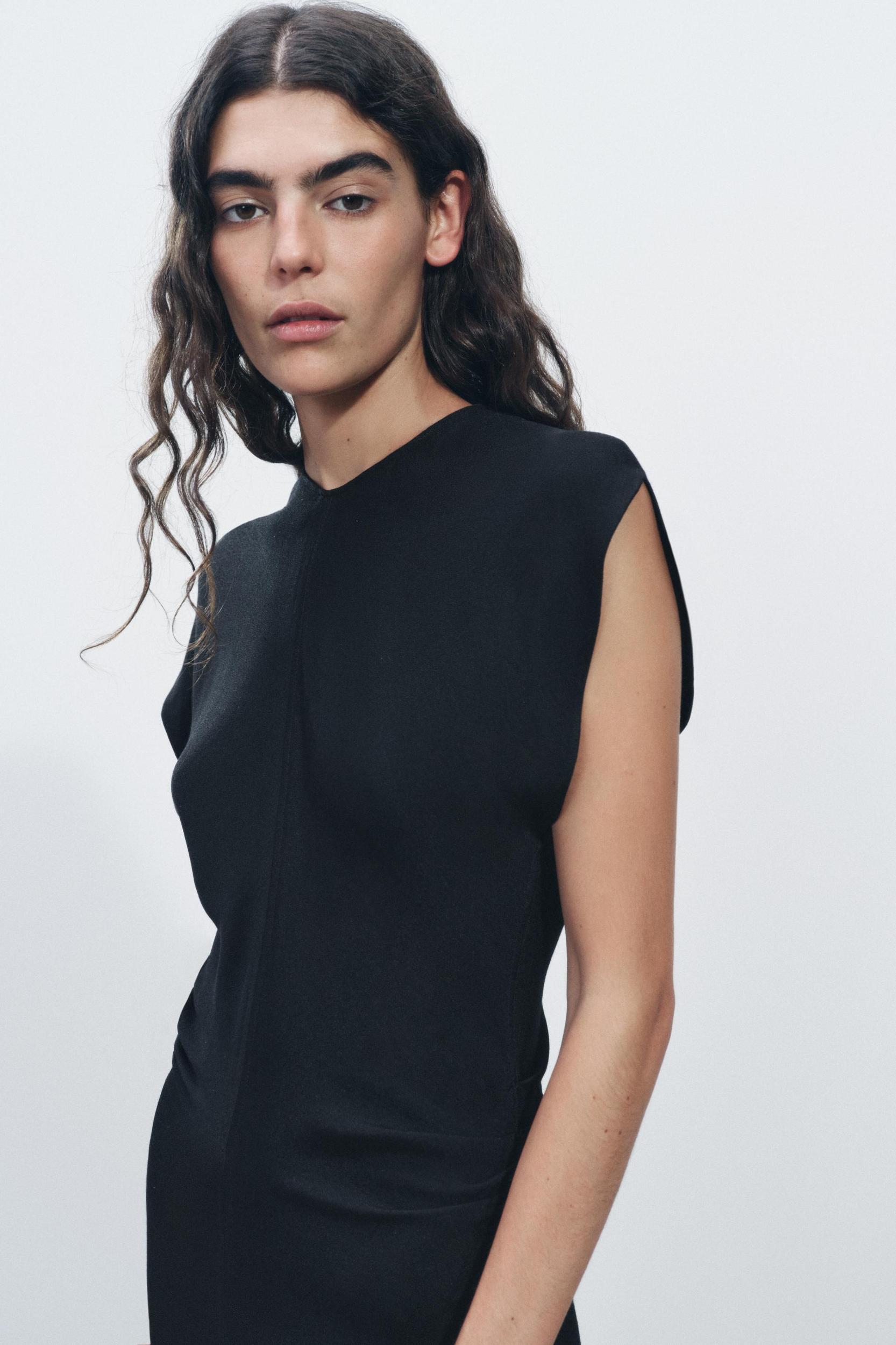 LONG DRAPED DRESS ZW COLLECTION Product Image