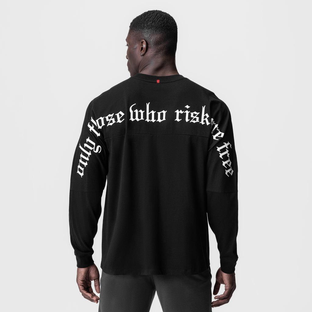 0851. Tech Essential™ Relaxed Long Sleeve  -  Space Grey/White "OTWR" Product Image