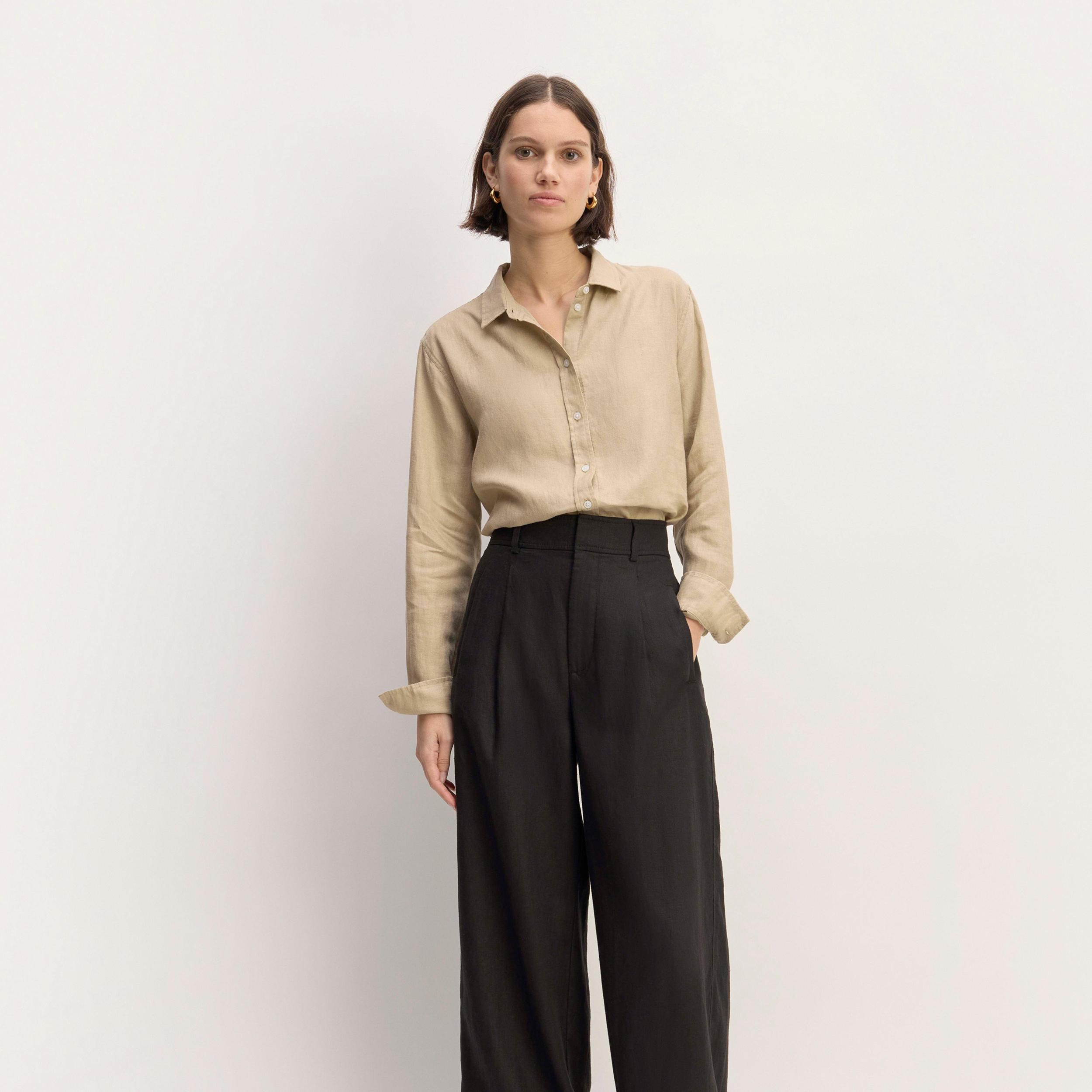 Womens Linen Way-High Drape Pant by Everlane Product Image