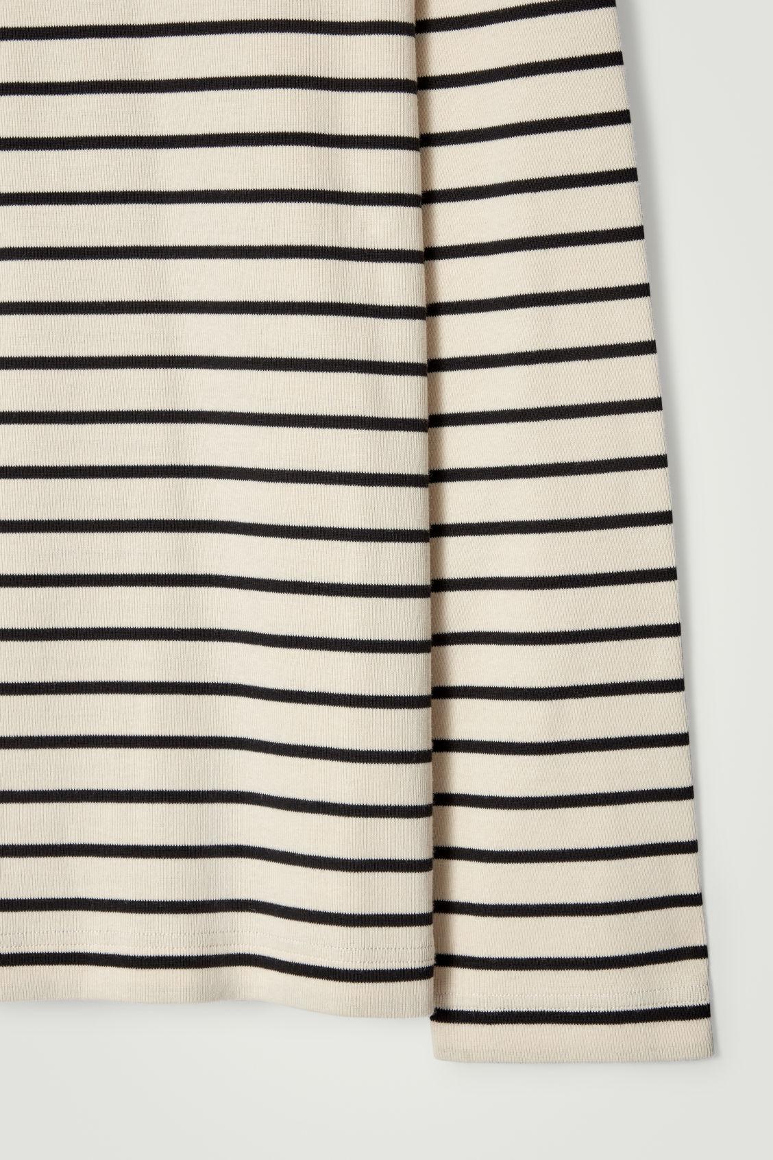 REGULAR STRIPED RIBBED LONG-SLEEVED T-SHIRT Product Image