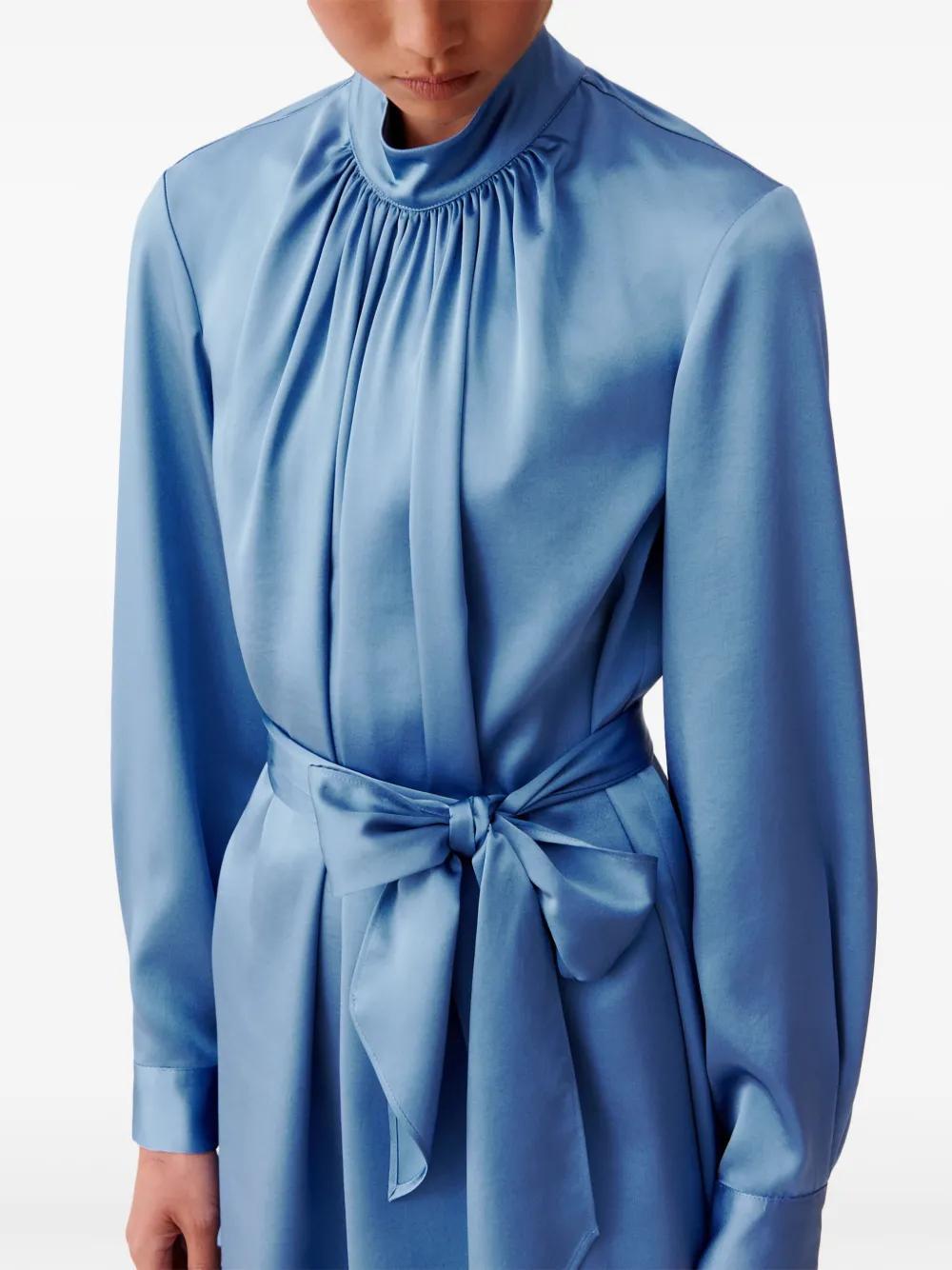 pussy-bow collar mini dress Product Image