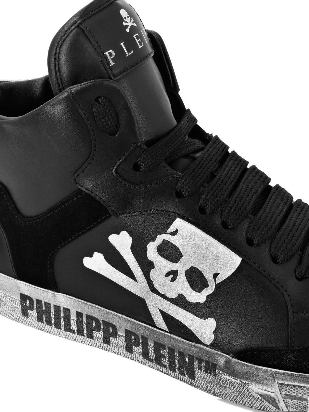 skull-motif hi-top sneakers Product Image