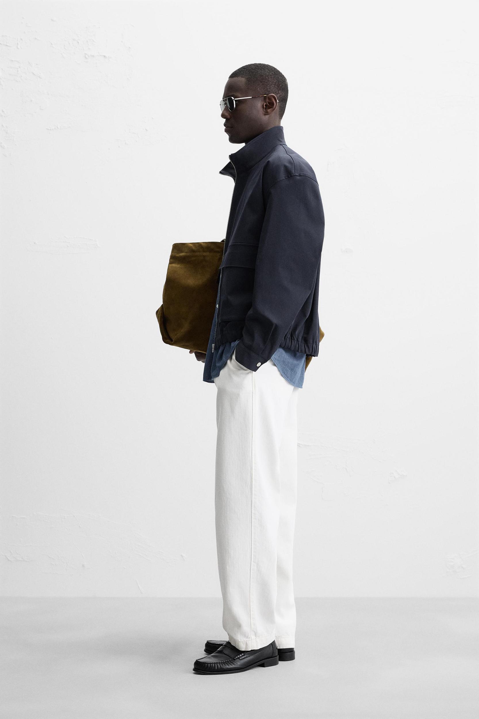 REGULAR FIT COTTON BLEND JACKET Product Image