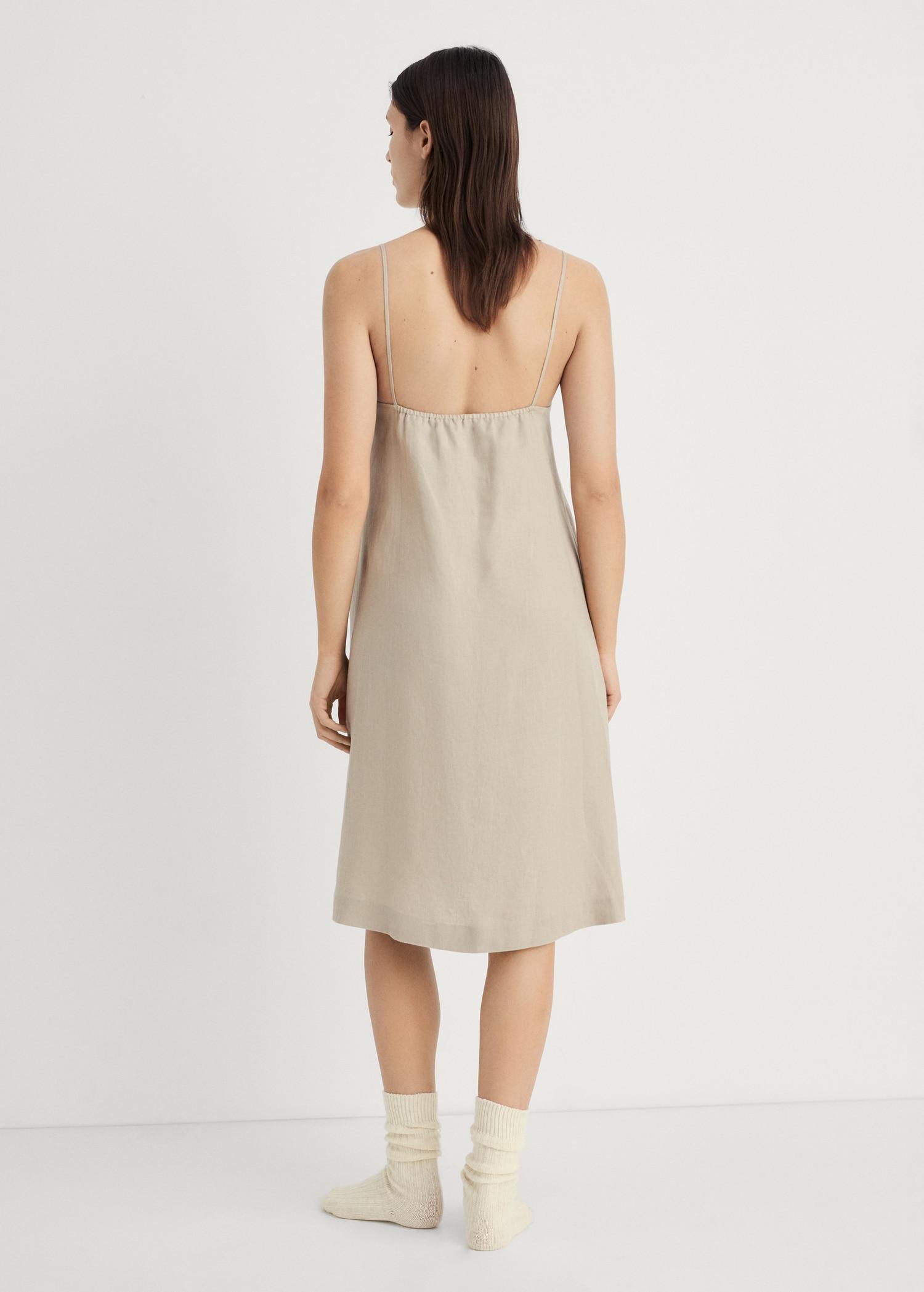 Linen nightgown - Women | MANGO USA Product Image