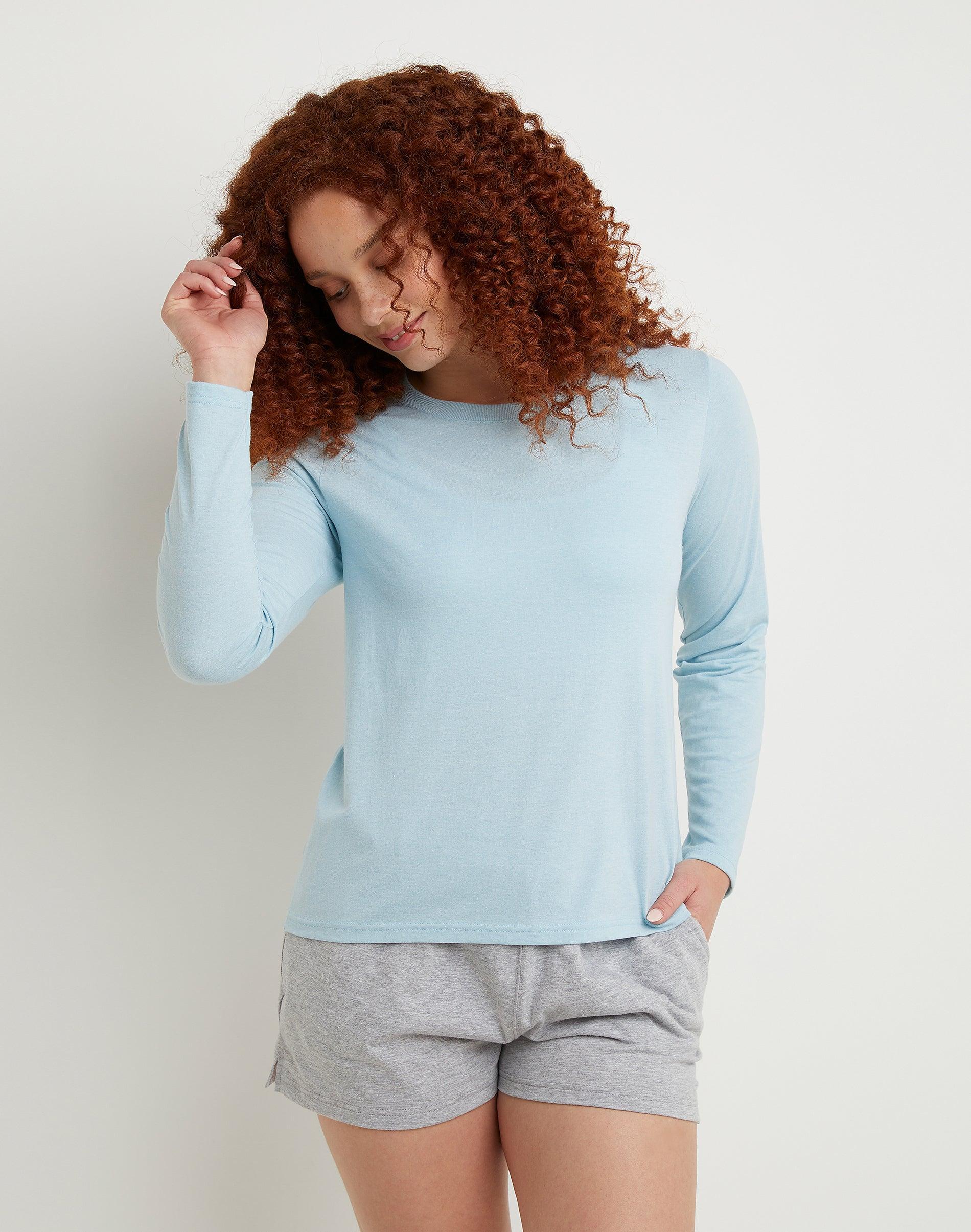 Hanes Originals Womens Tri-Blend Long-Sleeve T-Shirt Black XL Product Image