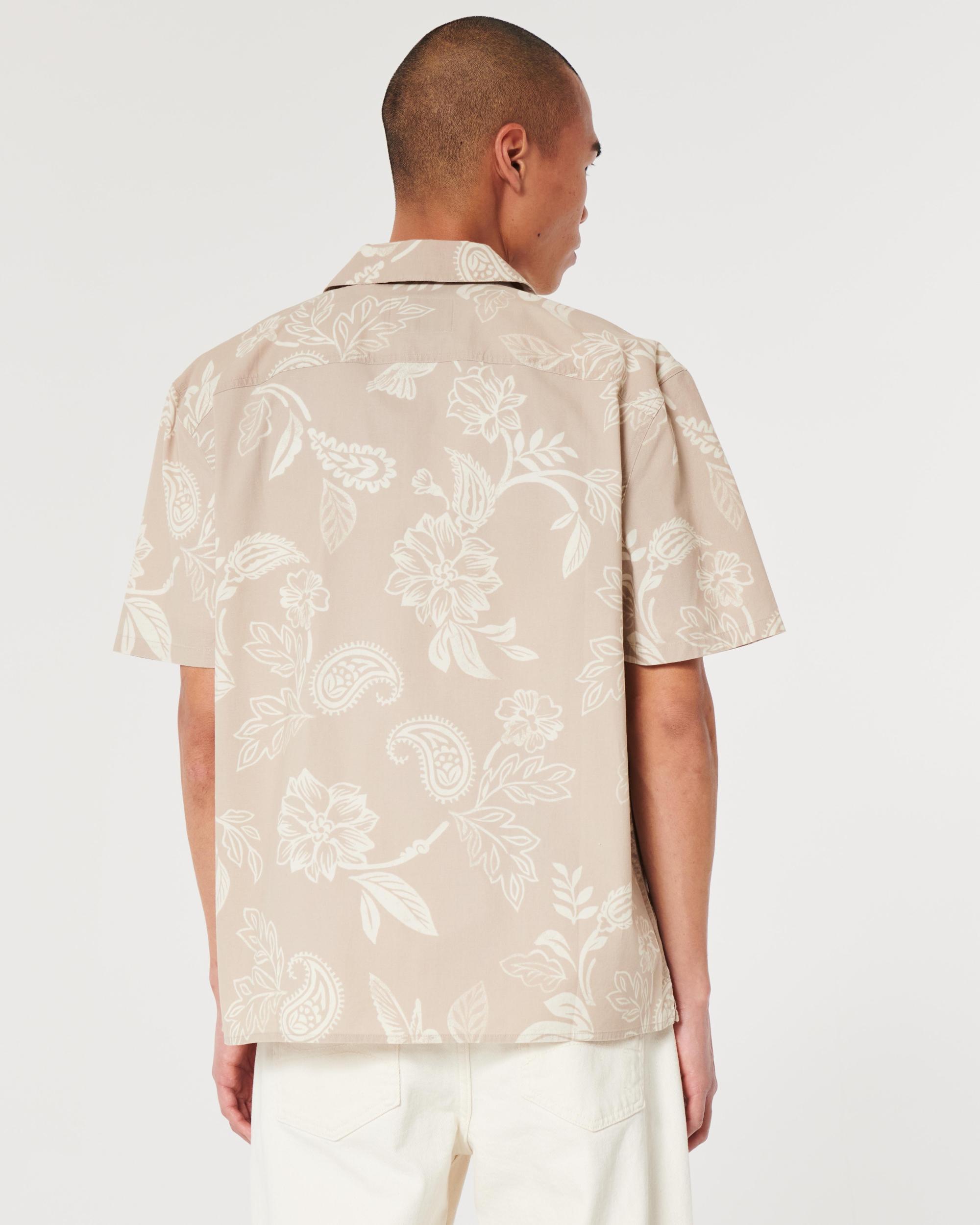 Short-Sleeve Paisley Poplin Shirt Product Image
