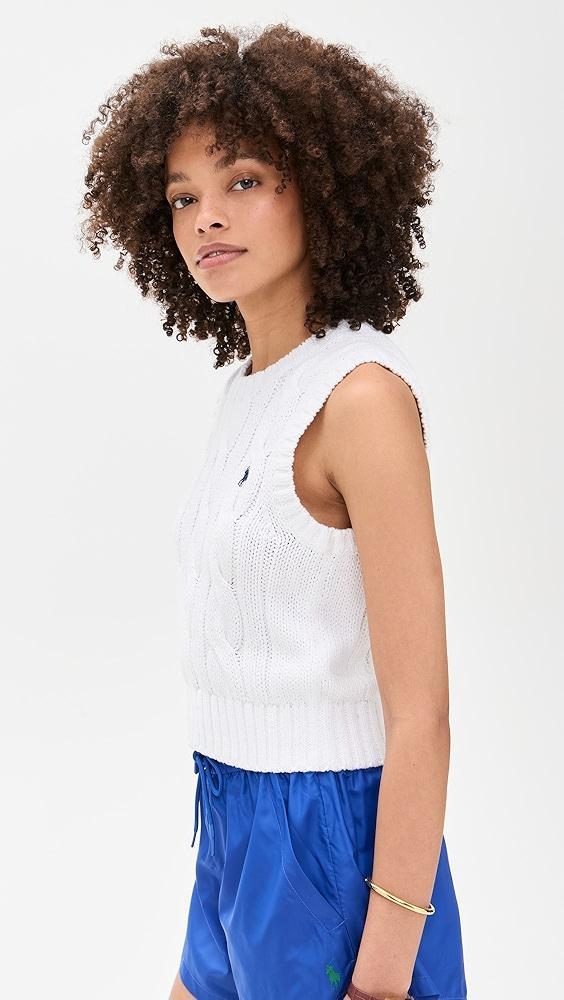 Polo Ralph Lauren Cotton Cable Sleeveless Pullover | Shopbop Product Image
