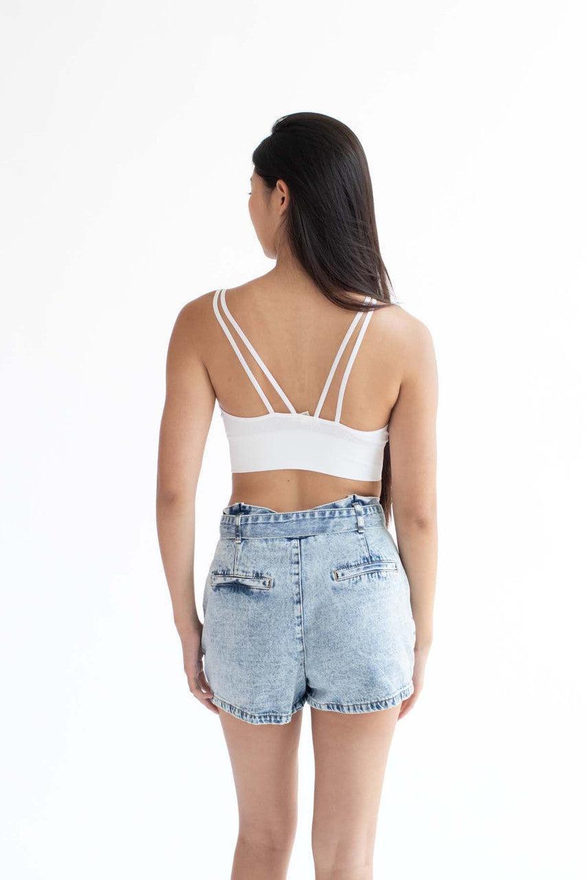 White Double Strap Seamless Cami Product Image