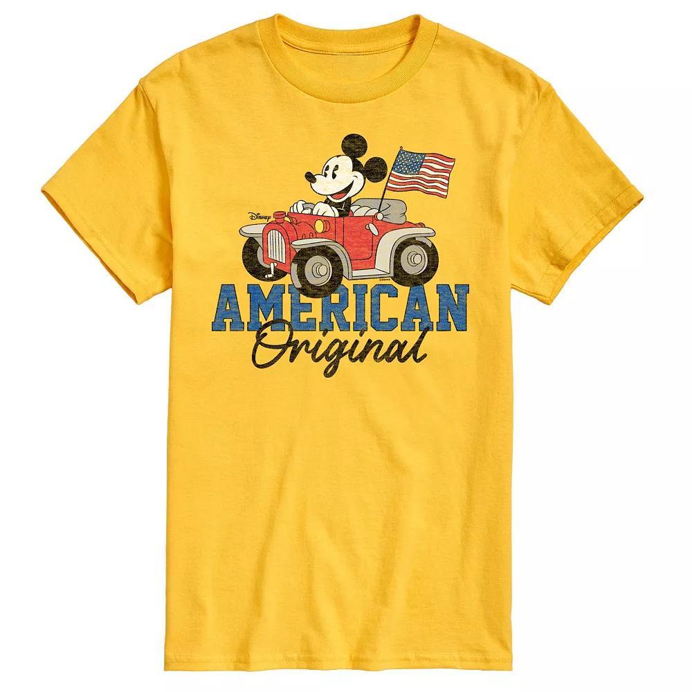 Disney's Mickey Mouse Men's American Original Graphic Tee, Size: XL, Yellow Product Image