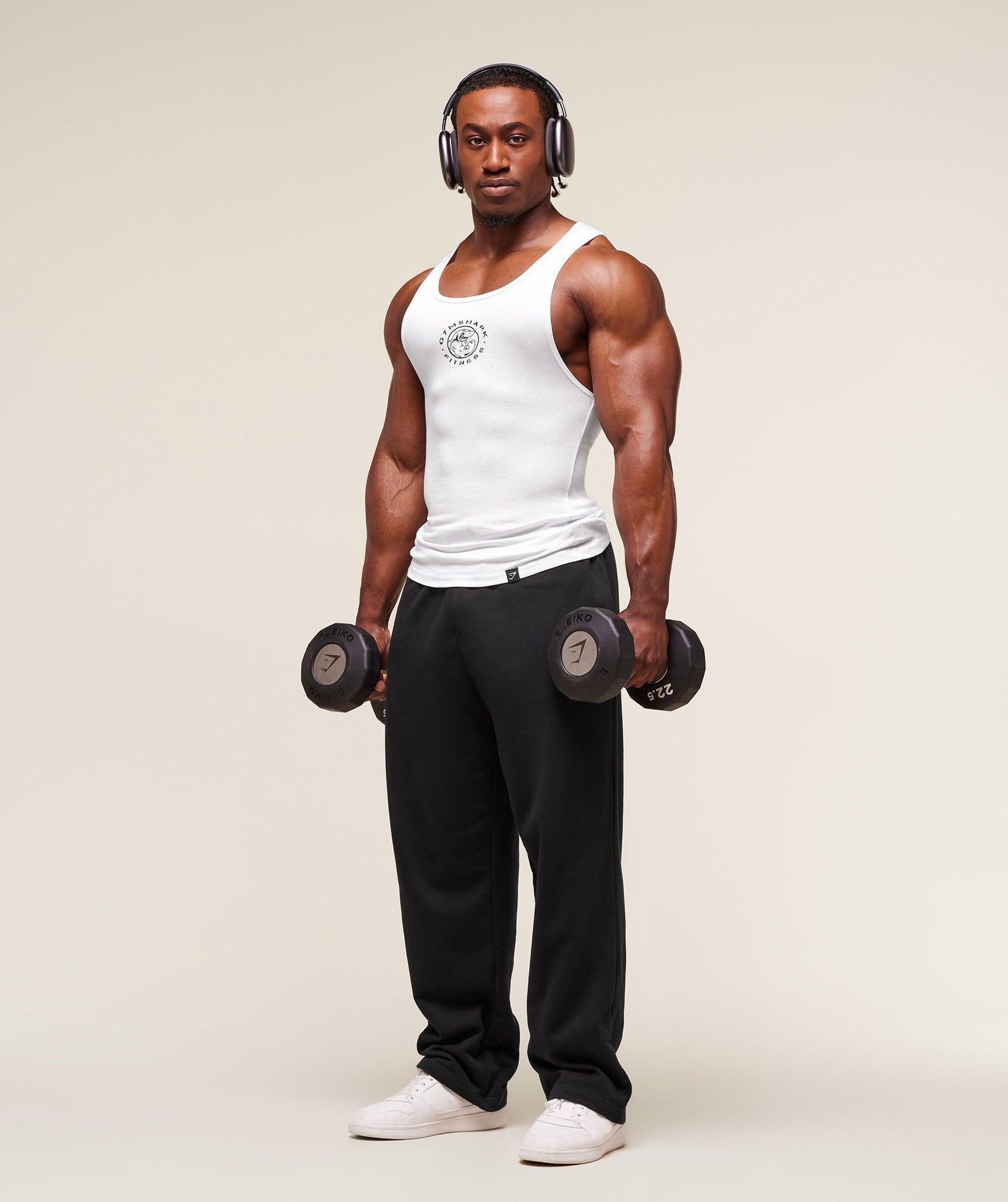 Gymshark Lifting Club Ribbed Tank - White Male Product Image