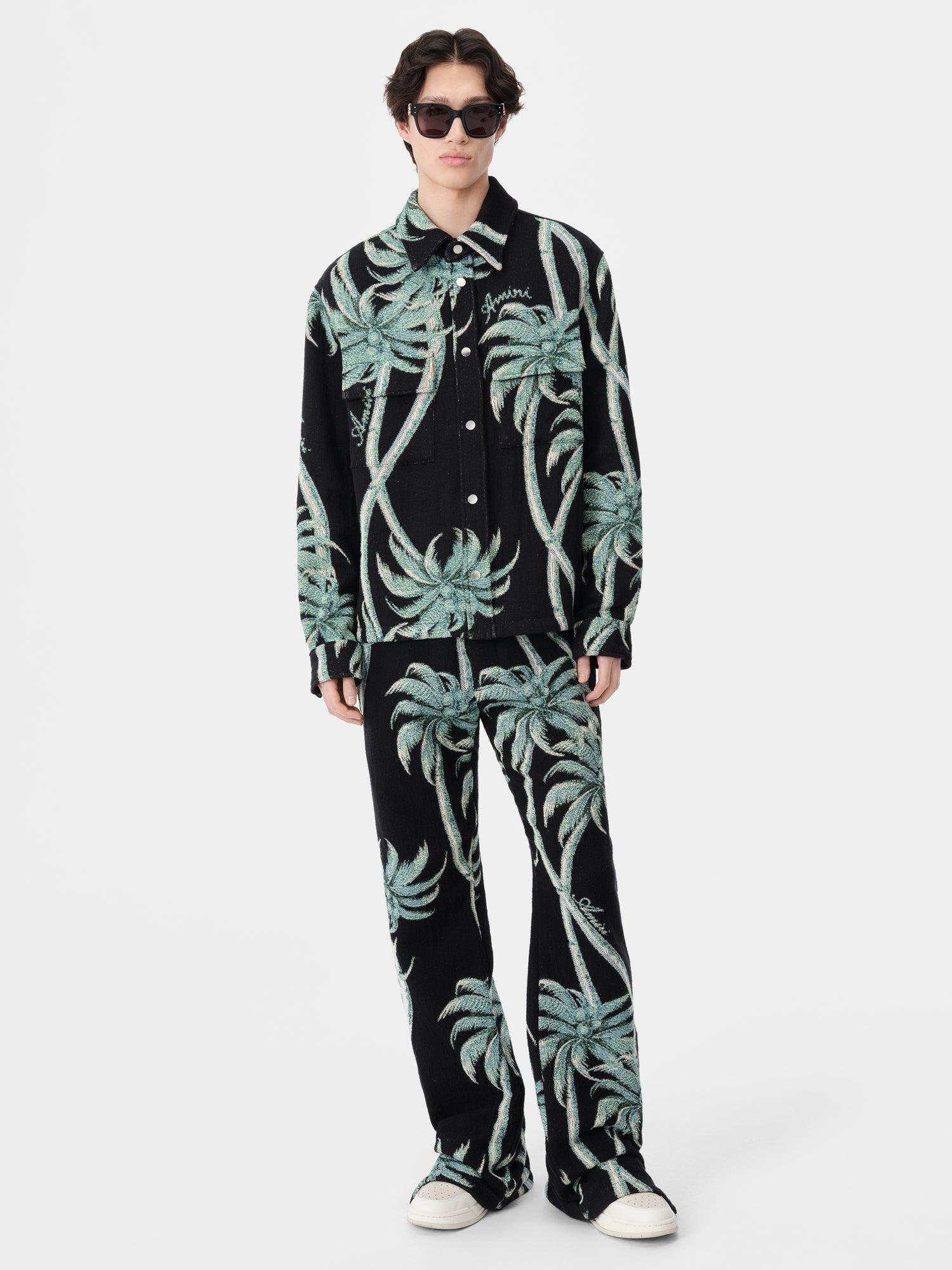 TWISTED PALMS TAPESTRY OVERSHIRT - Black Male Product Image