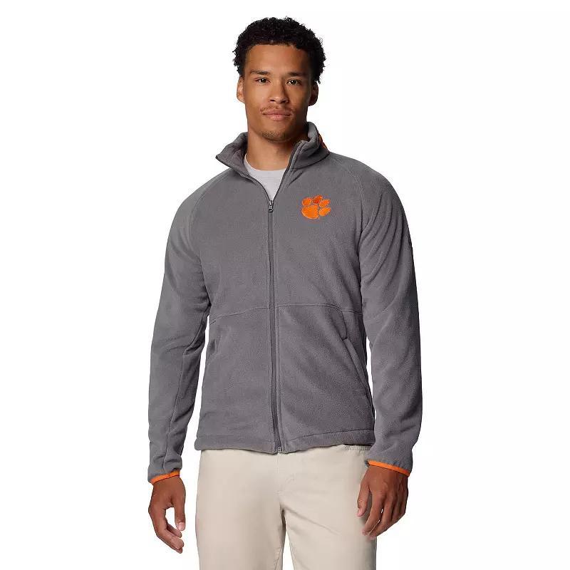 Men's Columbia  Gray Clemson Tigers Flanker IV Fleece Raglan Full-Zip Jacket, Size: XL, Grey Product Image