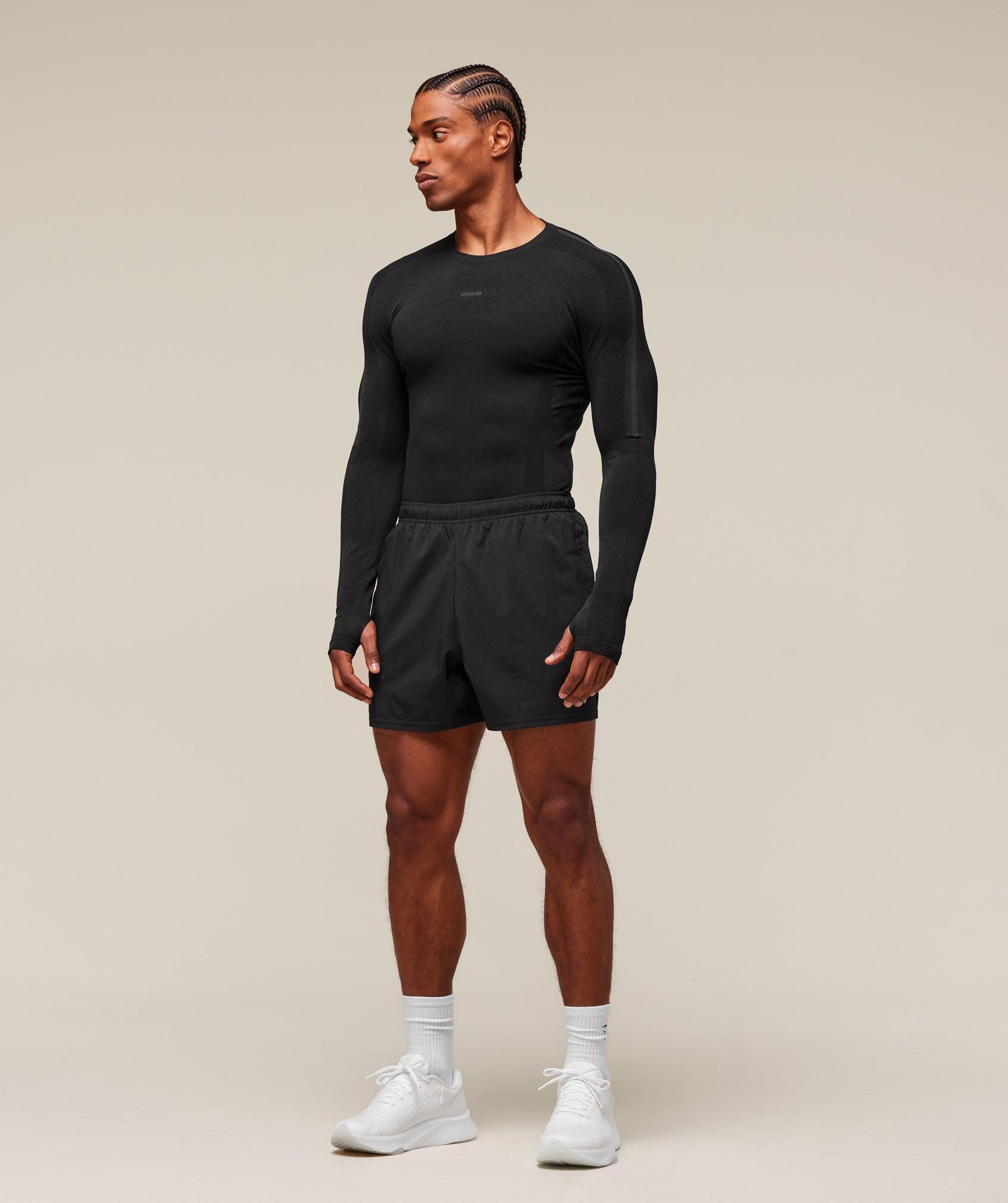 Gymshark everywear Warp Knit LS T-Shirt - Black Male Product Image