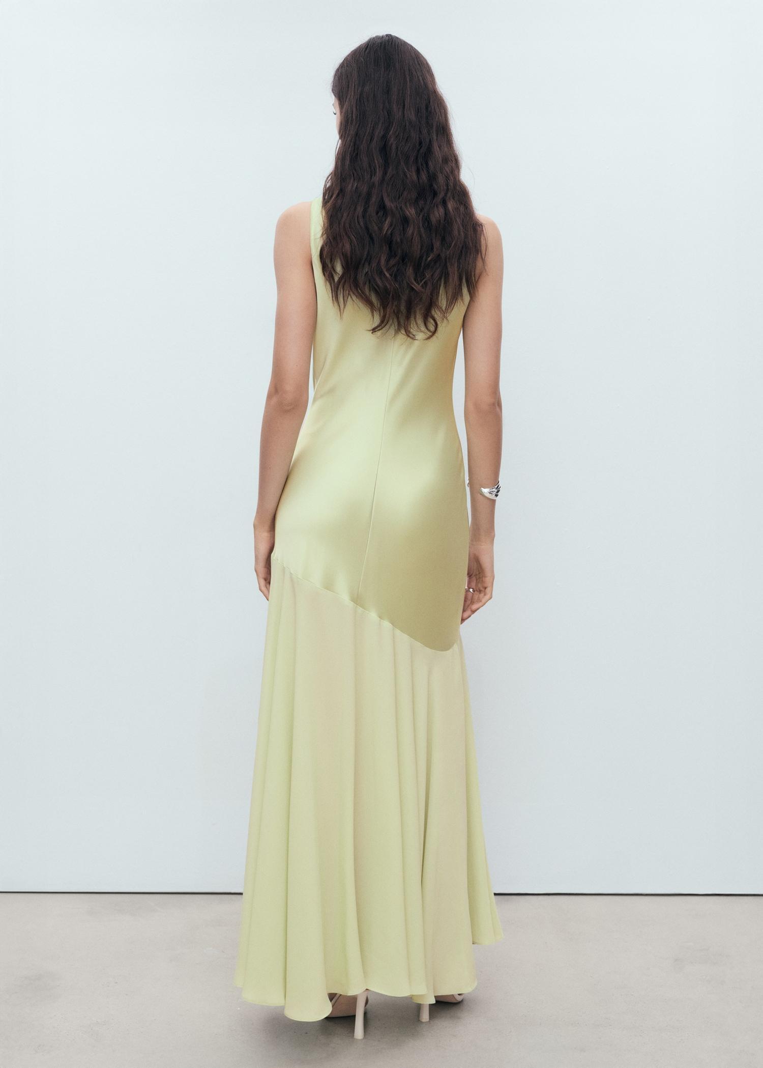 Combined dress with asymmetrical cut - Women | MANGO USA Product Image