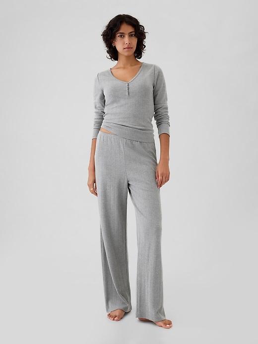 Pointelle Henley PJ Shirt Product Image