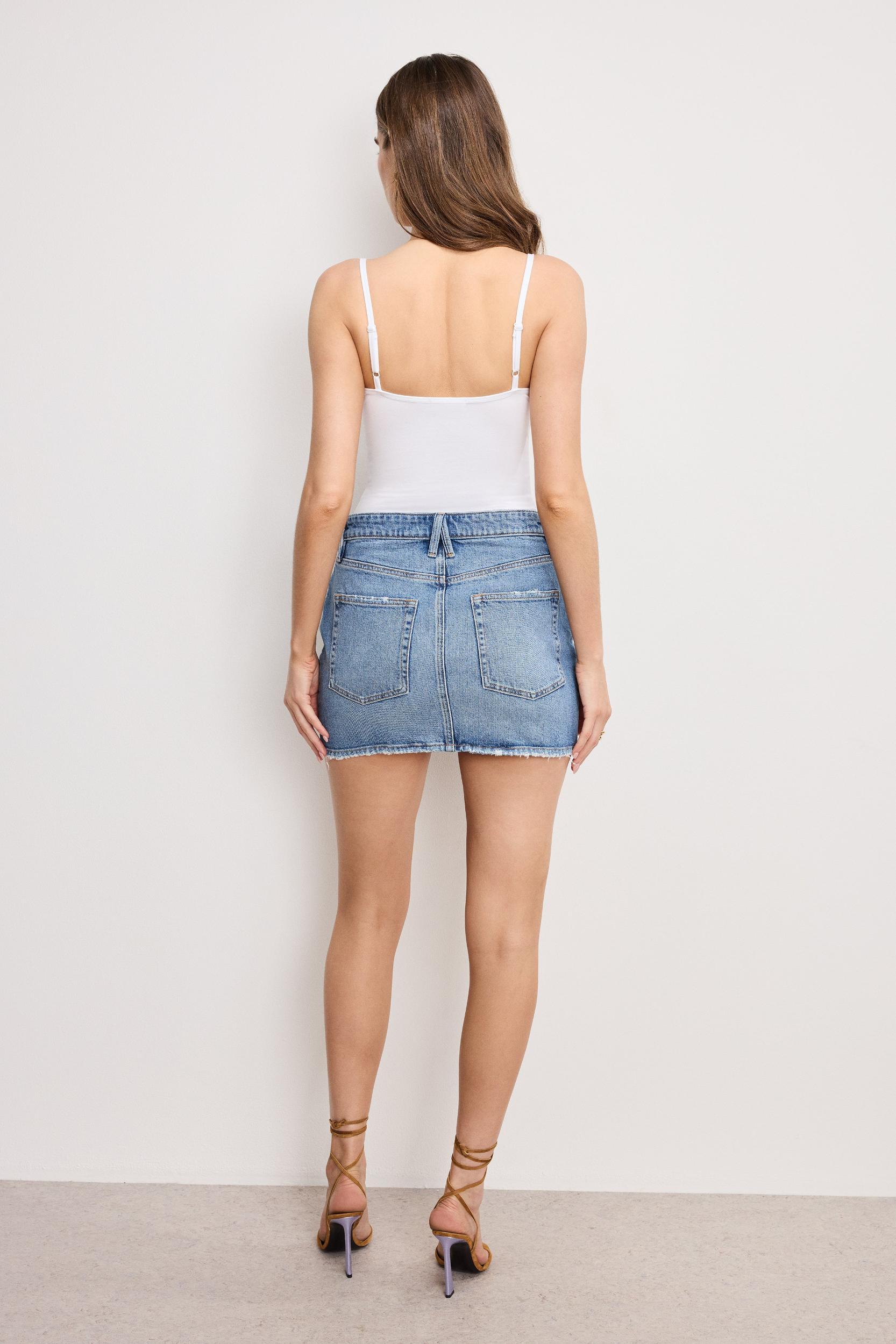 GOOD 90S MINI SKIRT | INDIGO819 Product Image