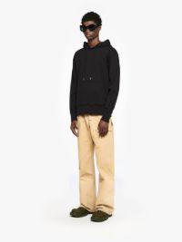 HOODIE WITH PRINTED LACE BACK PANEL in black | JW Anderson US  Product Image
