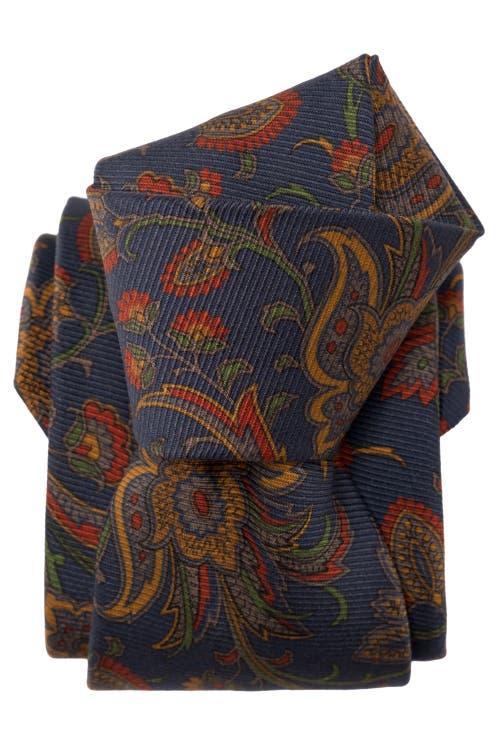 Elizabetta Calvino - Printed Silk Tie for Men in Black at Nordstrom Product Image