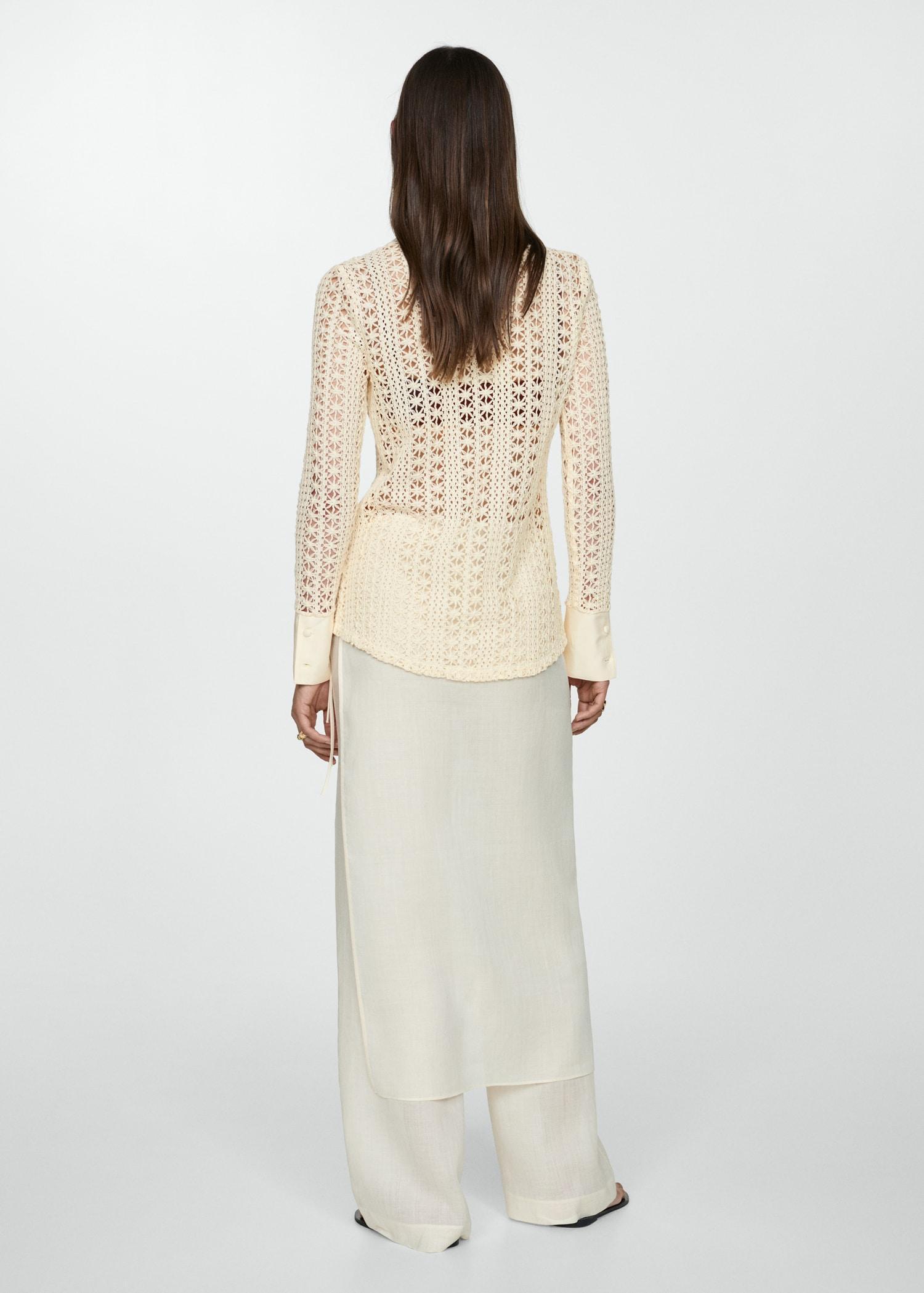 Crochet shirt - Women | MANGO USA Product Image