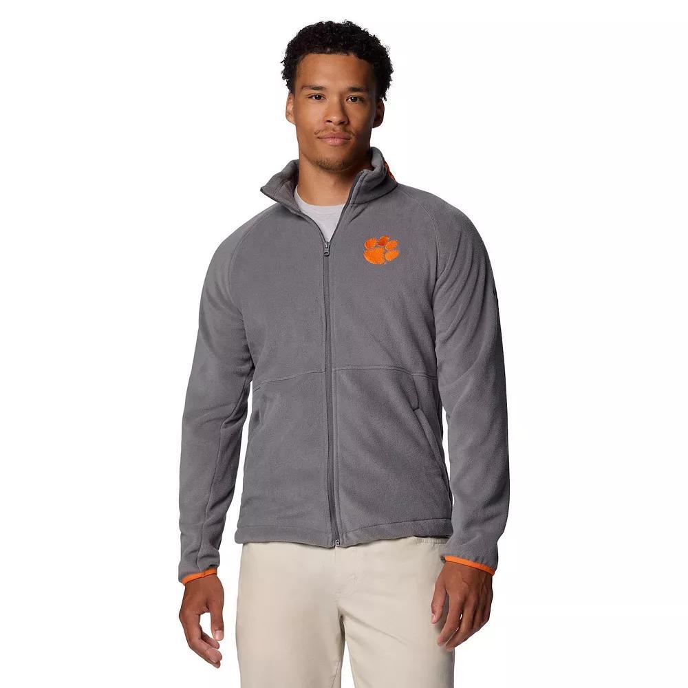 Men's Columbia  Gray Clemson Tigers Flanker IV Fleece Raglan Full-Zip Jacket, Size: XL, Grey Product Image