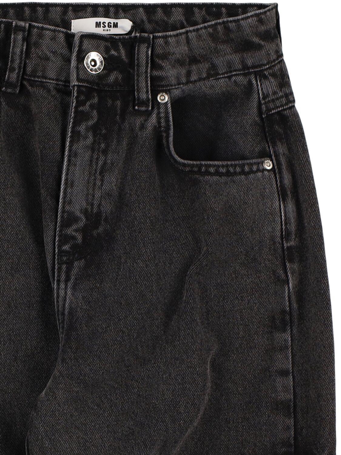 MSGM Cotton Denim Cargo Jeans Product Image