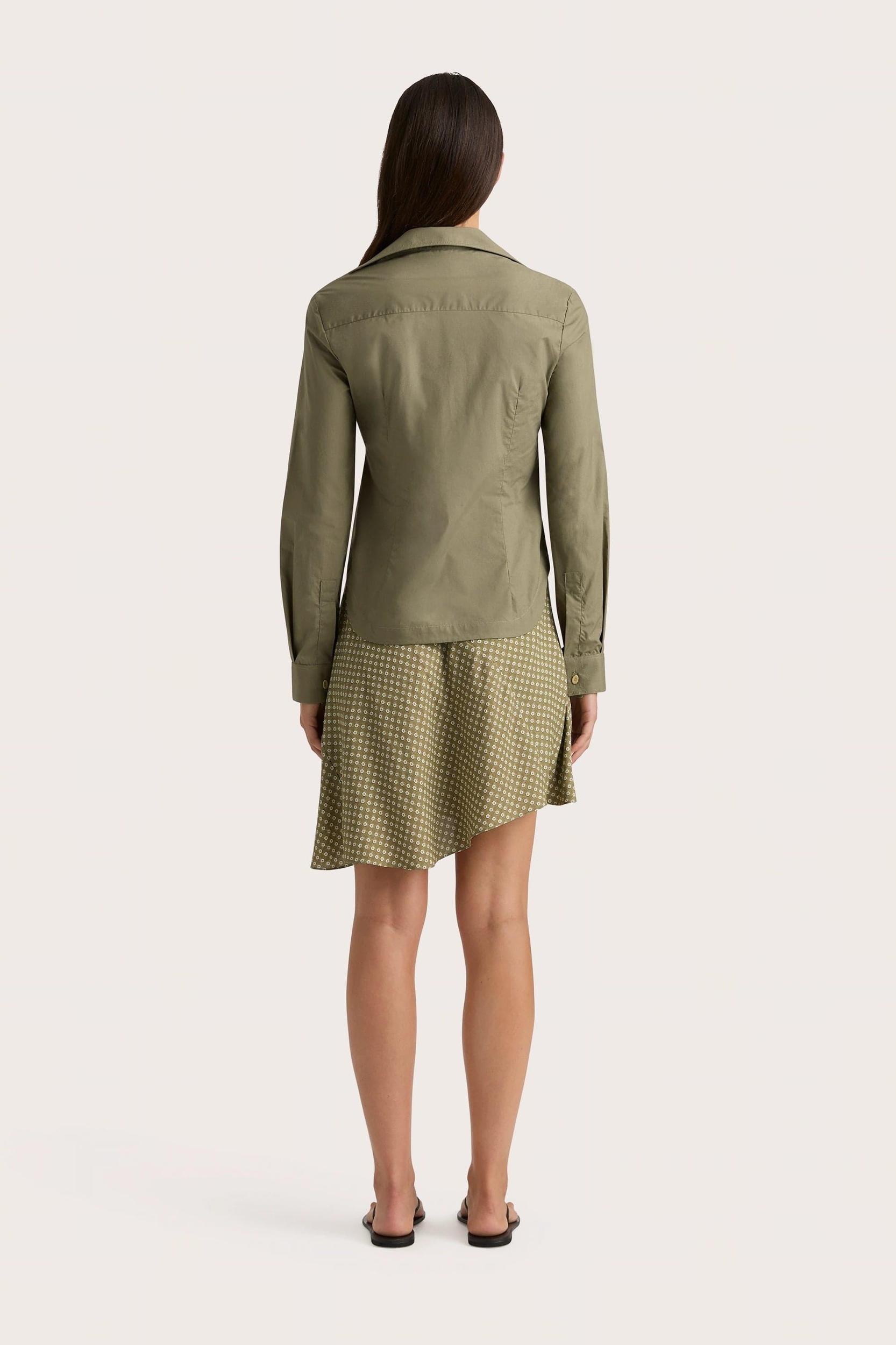 Baia Wrap Shirt Khaki - Final Sale Product Image