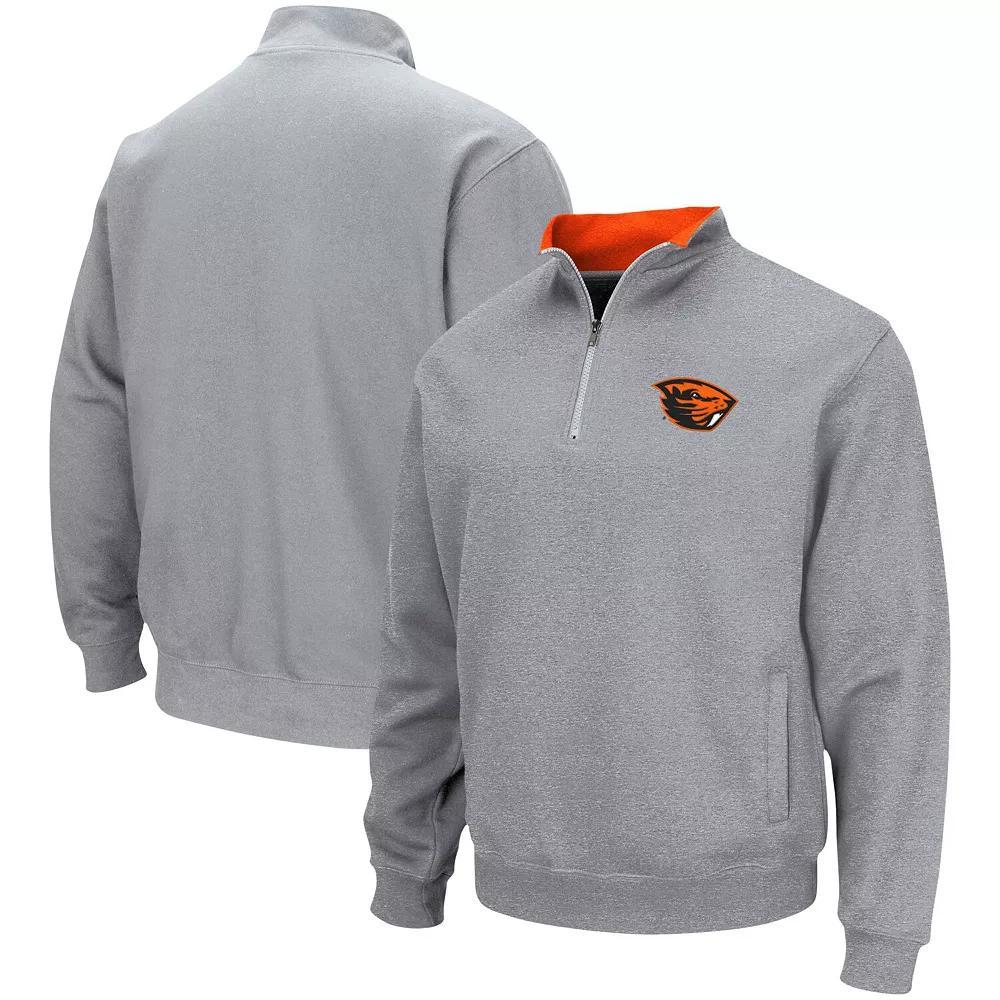 Men's Colosseum Heathered Gray Air Force Falcons Tortugas Team Logo Quarter-Zip Jacket, Size: 2XL, Afa Grey Product Image