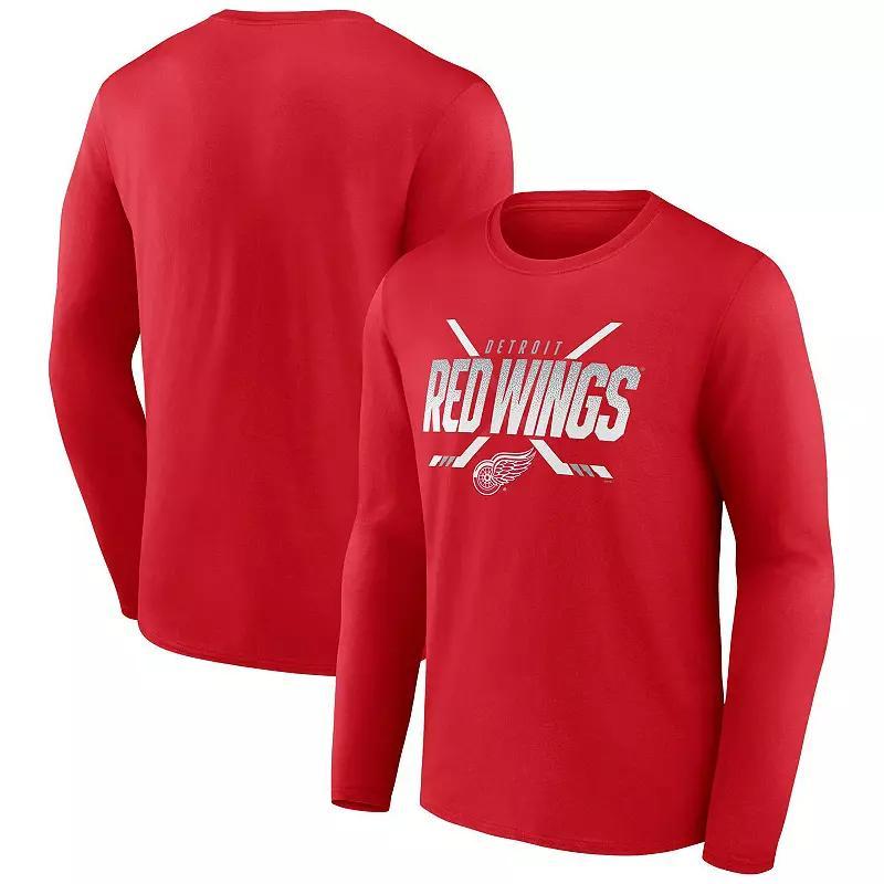 Mens Fanatics Branded Detroit Wings Covert Long Sleeve T-Shirt Product Image