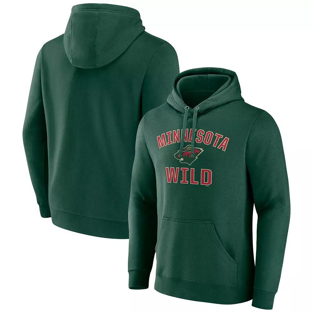 Men's Fanatics Green Minnesota Wild Victory Arch Pullover Hoodie, Size: Small Product Image