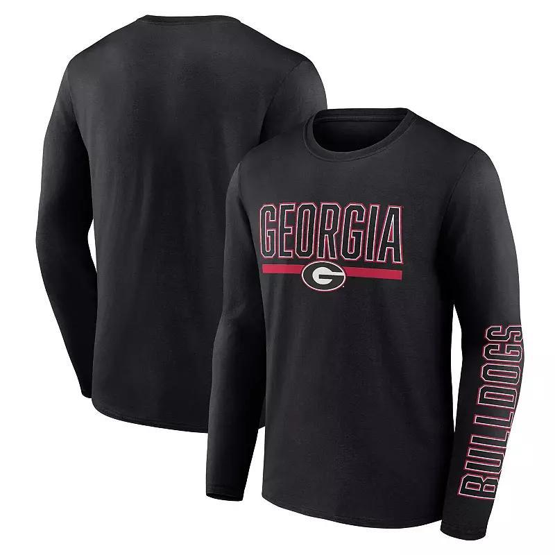 Mens Profile Georgia Bulldogs Big & Tall Two-Hit Graphic Long Sleeve T-Shirt Product Image