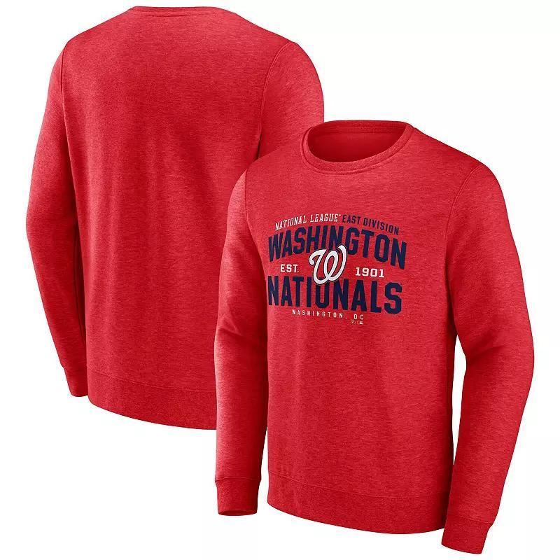 Mens Fanatics Branded Heathered Washington Nationals Classic Move Pullover Sweatshirt Product Image