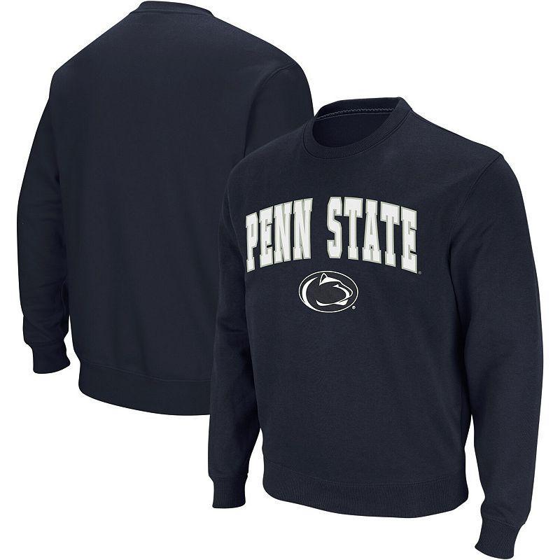 Men's Colosseum Black Louisville Cardinals Arch & Logo Crew Neck Sweatshirt, Size: Large Product Image