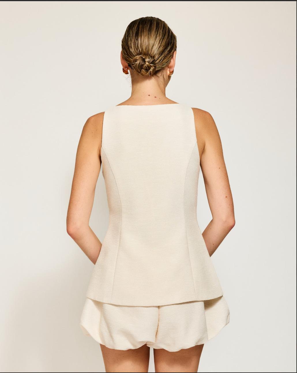 Line & Dot | Adelia Top| Cream Product Image