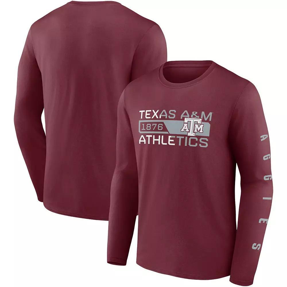 Men's Fanatics Branded Maroon Texas A&M Aggies Broad Jump 2-Hit Long Sleeve T-Shirt, Size: Small, Red Product Image