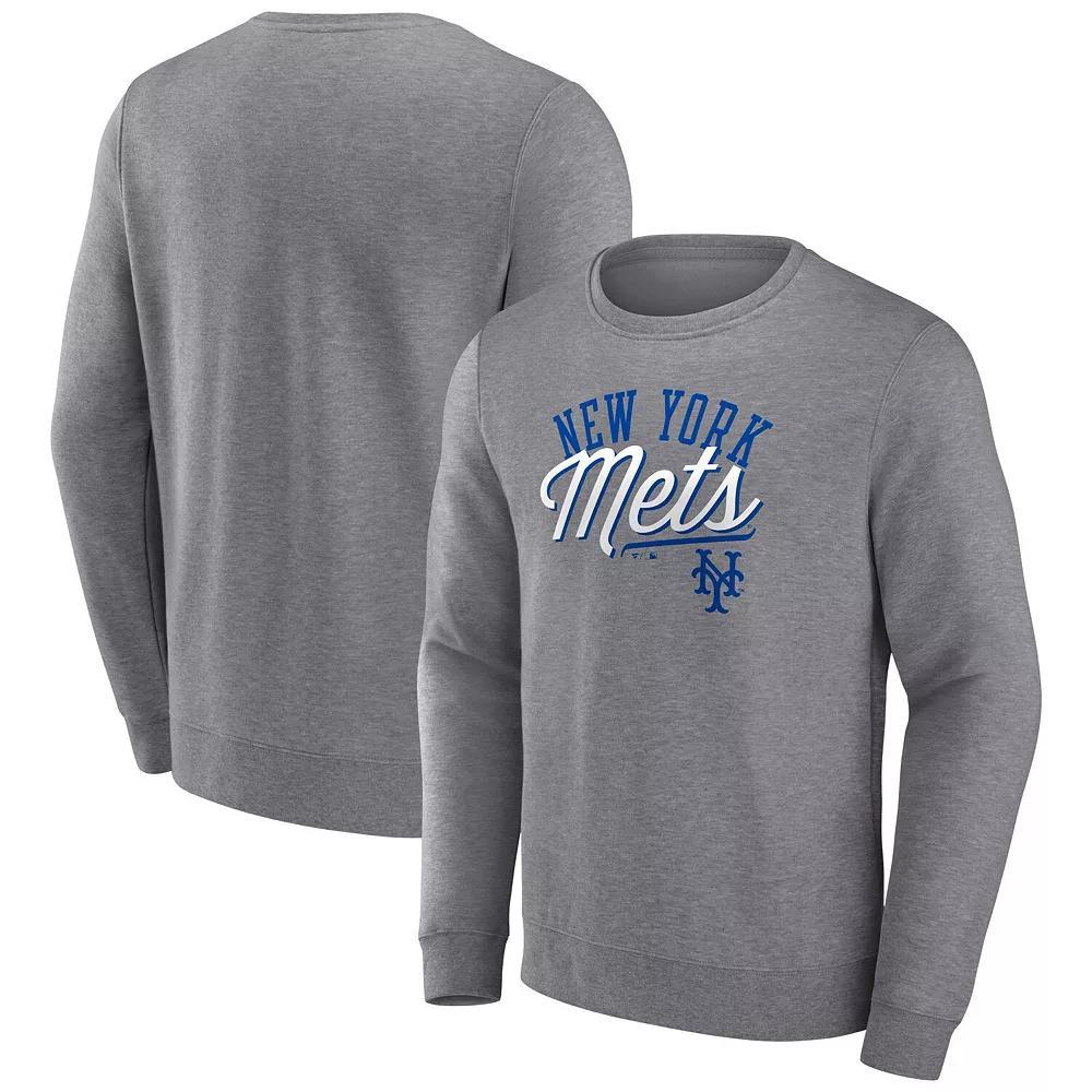 Men's Fanatics Branded Heathered Red Washington Nationals Classic Move Pullover Sweatshirt, Size: Large Product Image
